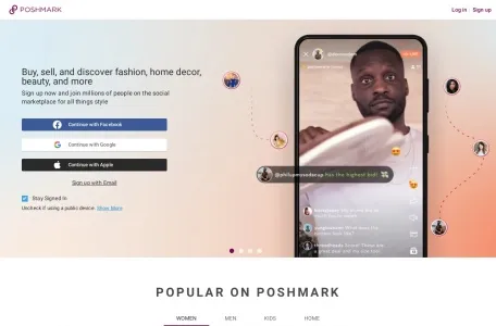 Poshmark网页截图,Poshmark网页快照