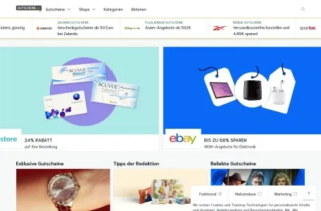 Gutscheine 德国网页截图,Gutscheine 德国网页快照