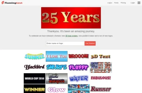 LOGO生成器网页截图,LOGO生成器网页快照