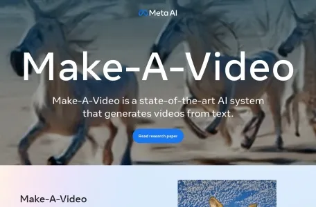 Make-A-Video网页截图,Make-A-Video网页快照