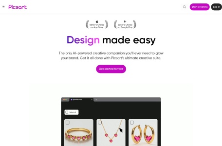 Picsart网页截图,Picsart网页快照