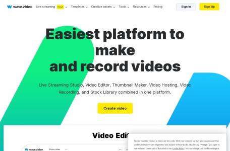 Wave.video网页截图,Wave.video网页快照
