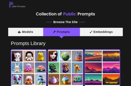 Public Prompts网页截图,Public Prompts网页快照