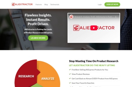 Aliextractor,Aliextractor官网截图,速卖通选品工具，助您挑选最适合的商品