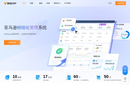 赛狐ERP,赛狐ERP官网截图,店小秘旗下亚马逊卖家必备的精细化运营管理系统，可免费体验