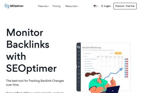 Monitor Backlinks,Monitor Backlinks官网截图,反向链接和关键词的最佳监控工具