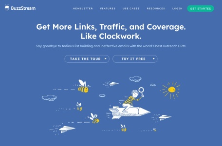 Buzzstream,Buzzstream官网截图,专为营销人员设计的多功能工具，帮助营销人员与他们所需的影响者建立关系，可免费试用