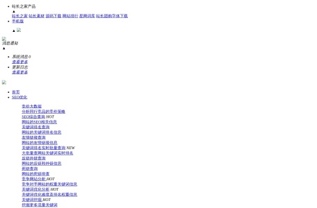 站长工具,站长工具官网截图,专门针对中文站点提供资讯、技术、资源、服务的网站
