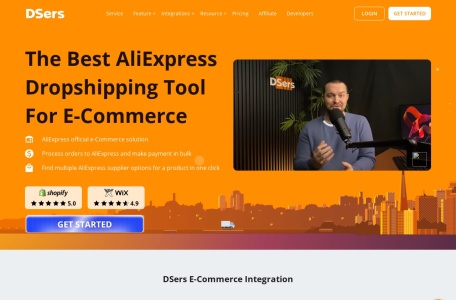 DSers,DSers官网截图,速卖通官方直销合作伙伴，电子商务中最佳的 AliExpress Dropshipping 工具之一