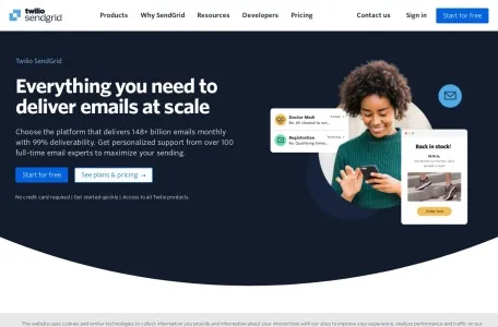 SendGrid网页截图,SendGrid网页快照