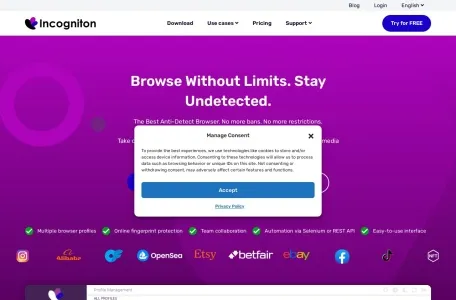 Incogniton网页截图,Incogniton网页快照