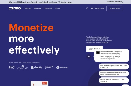 Criteo,Criteo官网截图,Criteo