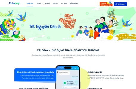 Zalo Pay网页截图,Zalo Pay网页快照