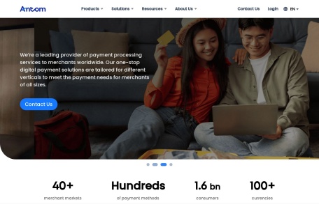 Antom 全球收单网页截图,Antom 全球收单网页快照