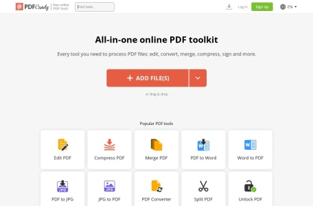 PDF Candy网页截图,PDF Candy网页快照