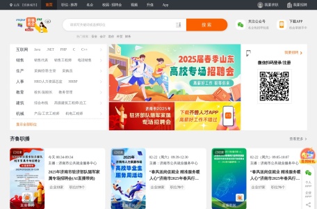 齐鲁人才网网页截图,齐鲁人才网网页快照