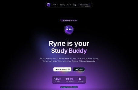 Ryne AI网页截图,Ryne AI网页快照