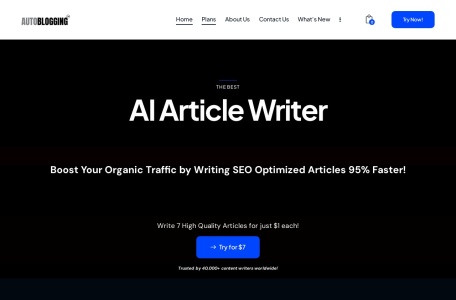Autoblogging.ai网页截图,Autoblogging.ai网页快照