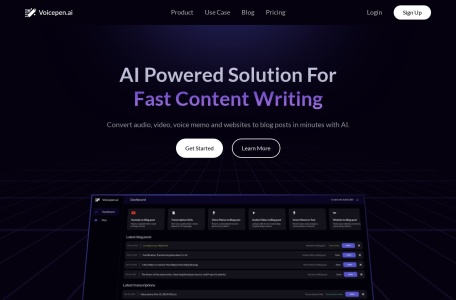 VoicePen AI网页截图,VoicePen AI网页快照