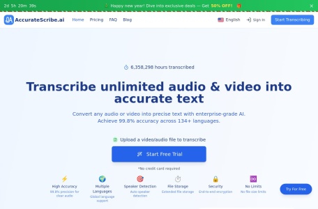 AccurateScribe.ai网页截图,AccurateScribe.ai网页快照