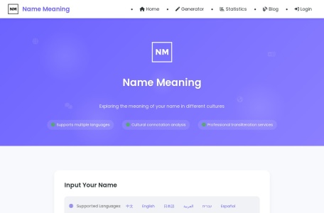 Name Meaning网页截图,Name Meaning网页快照