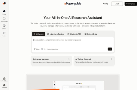 Paperguide网页截图,Paperguide网页快照
