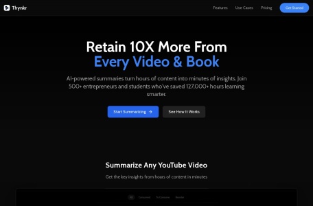 Thynkr网页截图,Thynkr网页快照