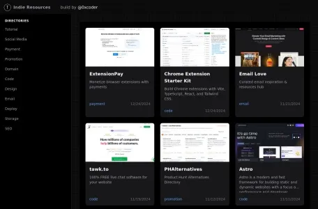 IndieResources.dev网页截图,IndieResources.dev网页快照