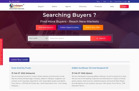 Infobanc,Infobanc官网截图,印度商业 ，无需任何投资即可扩展业务的可靠方式