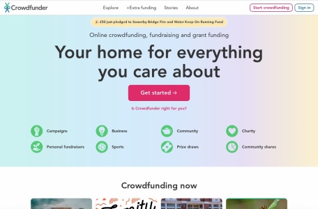 Crowdfunder网页截图,Crowdfunder网页快照