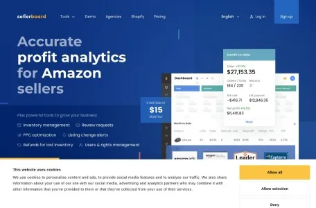SellerBoard网页截图,SellerBoard网页快照