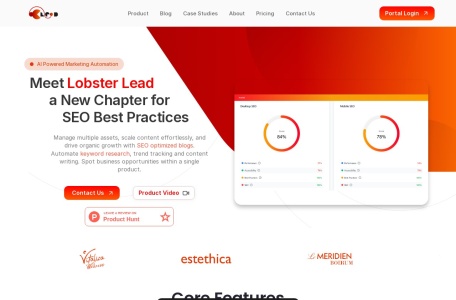 Lobster Lead,Lobster Lead官网截图,龙虾线索是一个AI驱动的平台，旨在提供SEO和内容创作服务，自动化关键词研究、内容生成和性能跟踪，以提升在线可见性和自然流量。