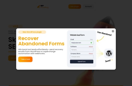 WP AutoBlog,WP AutoBlog官网截图,WP AutoBlog 是一个 WordPress 插件，利用 AI 生成内容自动化发布 SEO 优化的博客文章。