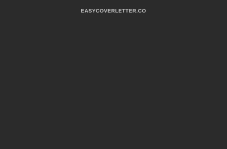Easy Cover Letter网页截图,Easy Cover Letter网页快照