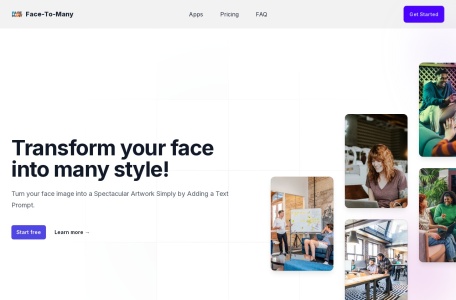 Face-To-Many网页截图,Face-To-Many网页快照