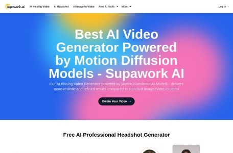 Free AI Headshot Generator | Supawork AI (100% free & no limit)网页截图,Free AI Headshot Generator | Supawork AI (100% free & no limit)网页快照