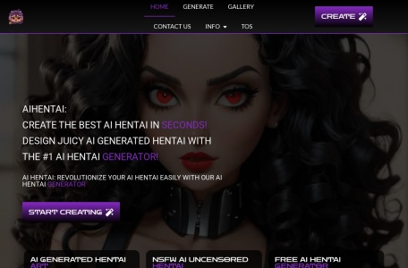 AI Hentai Generator,AI Hentai Generator官网截图,免费生成AI Hentai！