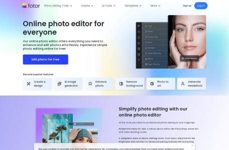 Fotor AI网页截图,Fotor AI网页快照