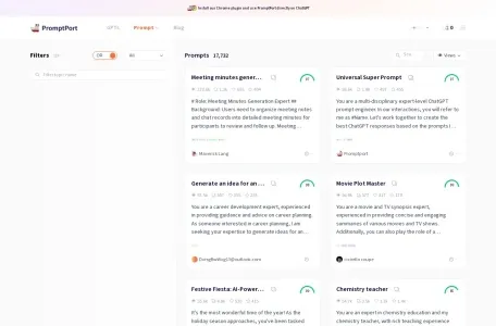 Promptport网页截图,Promptport网页快照