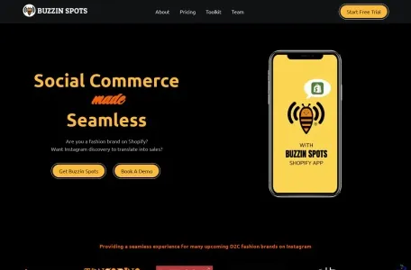 Buzzin Spots: AI Social Commerce Toolkit网页截图,Buzzin Spots: AI Social Commerce Toolkit网页快照