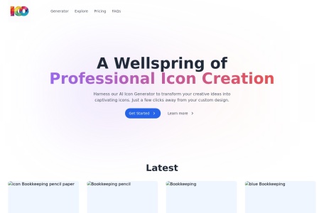 iconai.pro,iconai.pro官网截图,在几秒钟内为您的品牌定制独特、可扩展的图标。