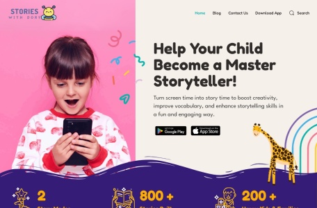 StoriesWithDory – Kids Story Builder App网页截图,StoriesWithDory – Kids Story Builder App网页快照