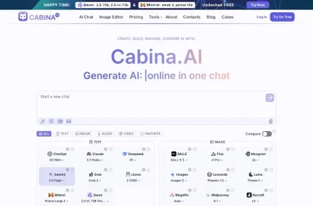 Cabina.AI网页截图,Cabina.AI网页快照