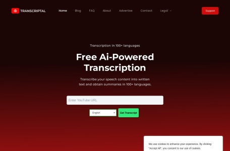Transcriptal网页截图,Transcriptal网页快照