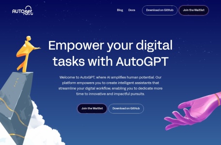 Ayto-GPT,Ayto-GPT官网截图,爆火的实现GPT-4完全自主的实验性开源项目，GitHub超10万星