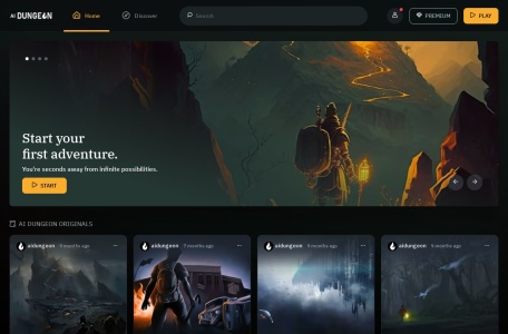 AI Dungeon网页截图,AI Dungeon网页快照