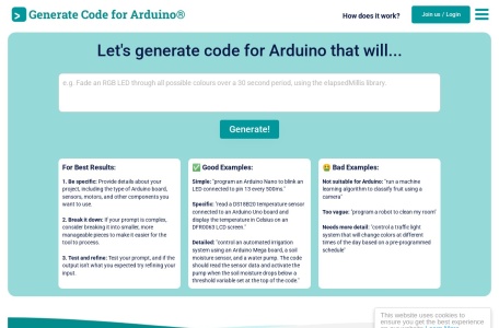 Duino Code Generator网页截图,Duino Code Generator网页快照