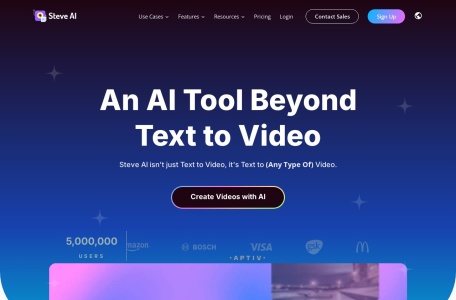 SteveAI网页截图,SteveAI网页快照
