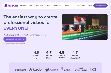 Pictory网页截图,Pictory网页快照
