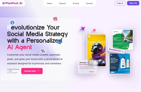 PlanPost AI – Best AI Content Generator网页截图,PlanPost AI – Best AI Content Generator网页快照
